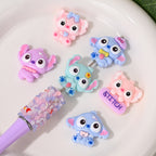 Glossy Resin Beads Pastel Character Design 10pcs