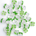 Lampwork Glass Beads Persimmon Transparent 13mm Handmade 10pcs 3
