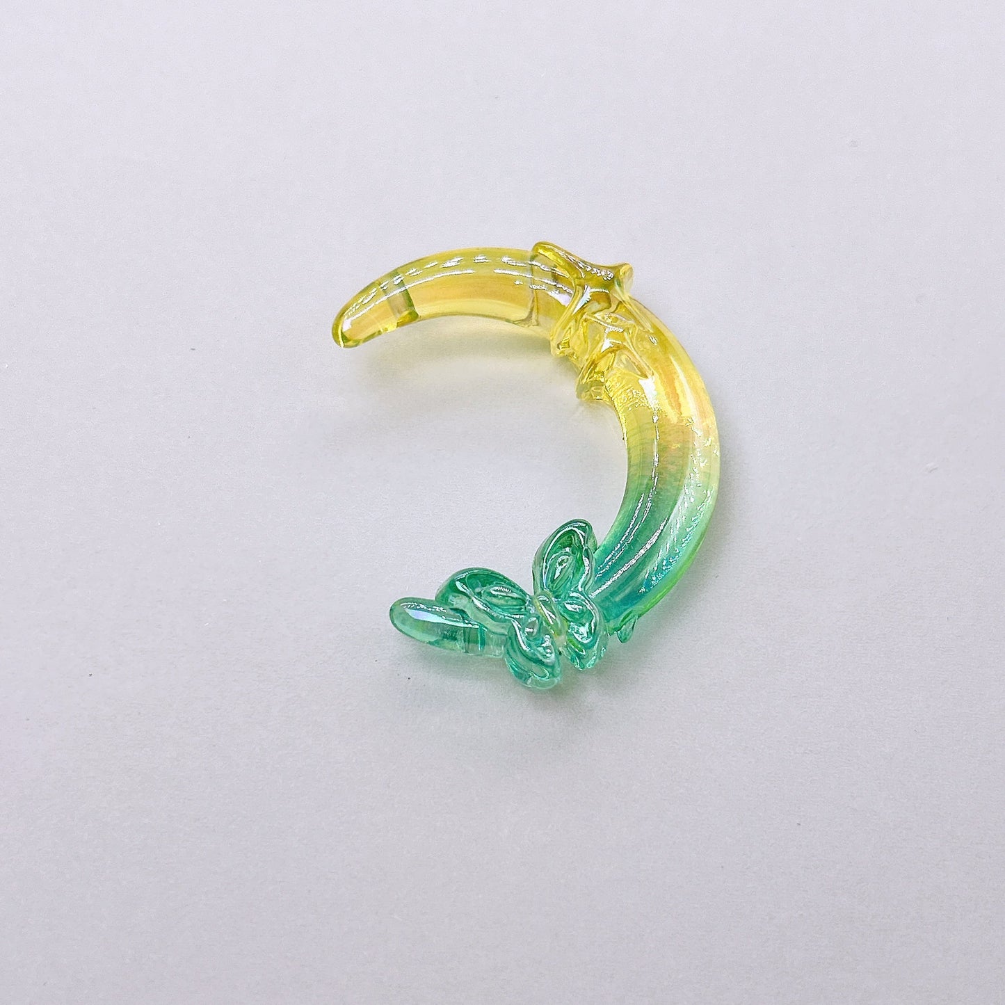 Transparent Glitter Gradient Butterfly Moon Acrylic Beads 42mm 50pcs 9