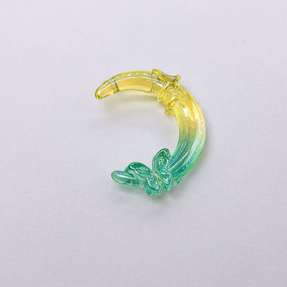Transparent Glitter Gradient Butterfly Moon Acrylic Beads 42mm 50pcs 9