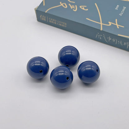 Opaque Bubblegum Beads 20mm Solid Color Glossy Mixed 113pcs 37