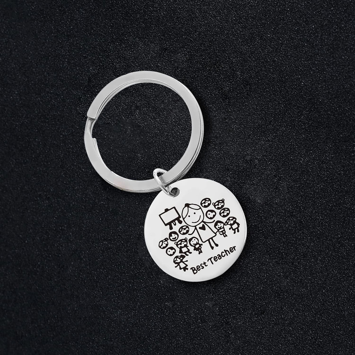 Stainless Steel Teacher Keychain Best Teacher Design 2.5cm 3