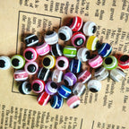 Striped Evil Eye Resin Beads 6-12mm Glossy Multicolor 500pcs 5