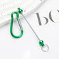 Beadable Carabiner Keychain Metal Shiny Frame Colorful Options 15