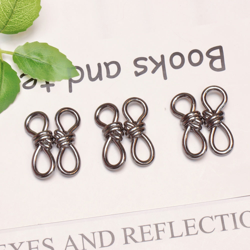 Alloy Knot Shaped Connectors 35mm Mixed Colors 10pcs 7