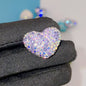 Rhinestone Heart Clay Beads 24mm Colorful Shamballa 6pcs 16