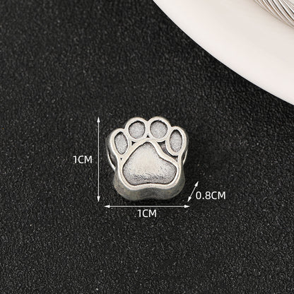 European Style Metal Beads Silver Tone Large Hole 50pcs 7