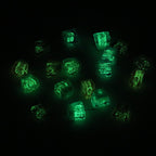 Lampwork Square Glass Beads 18mm Glow In The Dark Japan Fuji Mountain 25pcs 2