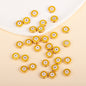 Irregular Shaped Metal Beads Double-Sided Enamel Evil Eye 20pcs 37