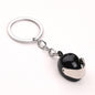 Metal Motorcycle Helmet Keychain Zinc Alloy with Shiny Visor Multiple Colors 2