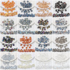 Electroplated Shell Glass Beads 10mm Glossy Ridged Surface 60pcs 2