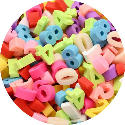Flat Clay Beads 10mm Color Fruit Cartoon Mixed Design 1000pcs 25