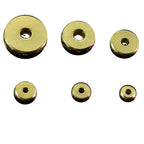 Brass Flat Spacer Beads 3-14mm Natural Color 100pcs 3