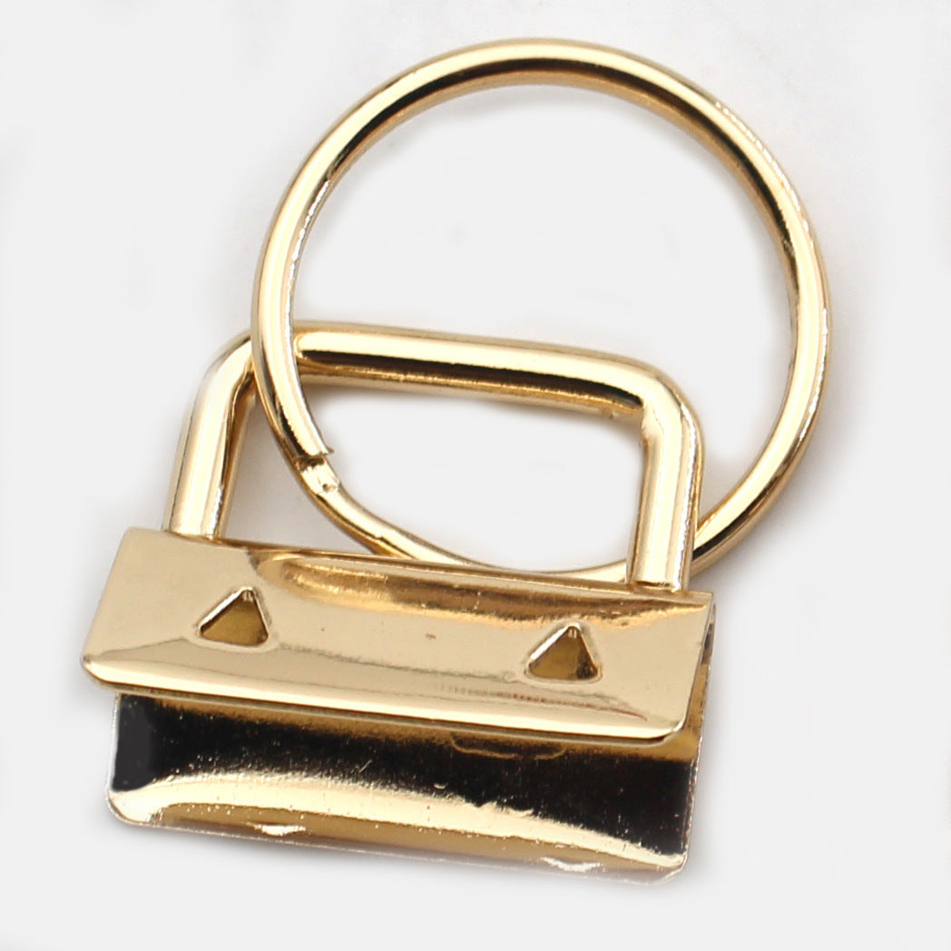 Iron Fob Keychain Clamps 25mm Various Finish Colors 10pcs 10