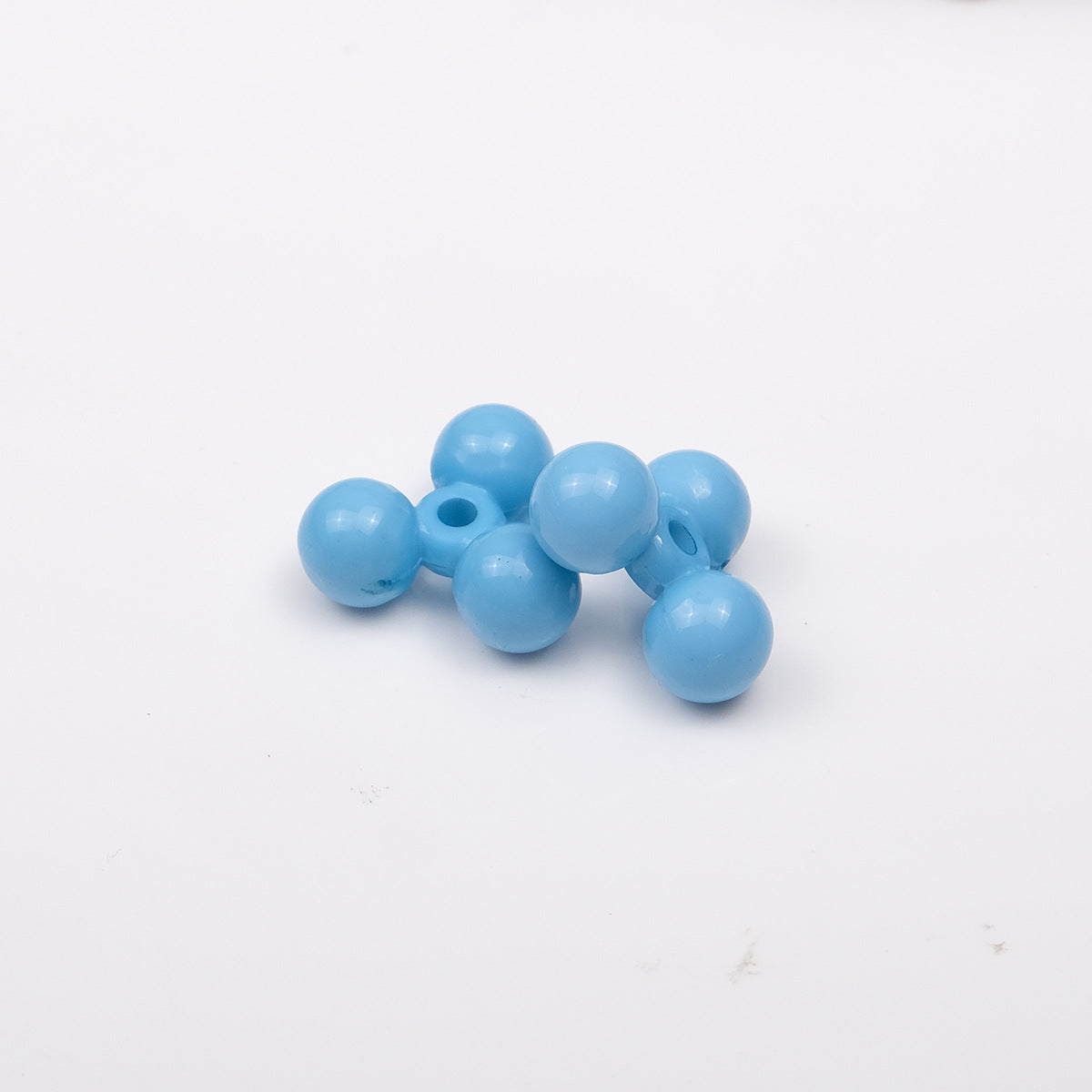 Acrylic Three-Spherical Spacer Beads 13mm Solid Color Baking Painted 500pcs 7