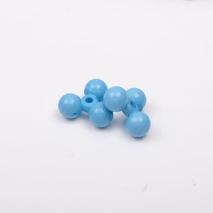 Acrylic Three-Spherical Spacer Beads 13mm Solid Color Baking Painted 500pcs 7