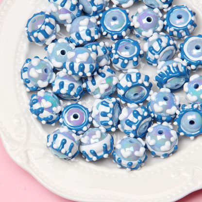 Hand Painted Duckling Cartoon Acrylic Beads 18mm 1pc 20