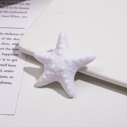 Gradient Starfish Acrylic Beads 21/38mm Two-Color Textured 10pcs 6
