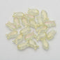 Electroplated Transparent Fish Glass Beads 8x15mm 30pcs 17