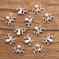 Octopus Metal Beads 14mm Antique Silver Tone 100pcs