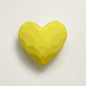 Rubberized Spray Painted Faceted Heart Acrylic Beads 19mm 50pcs 10