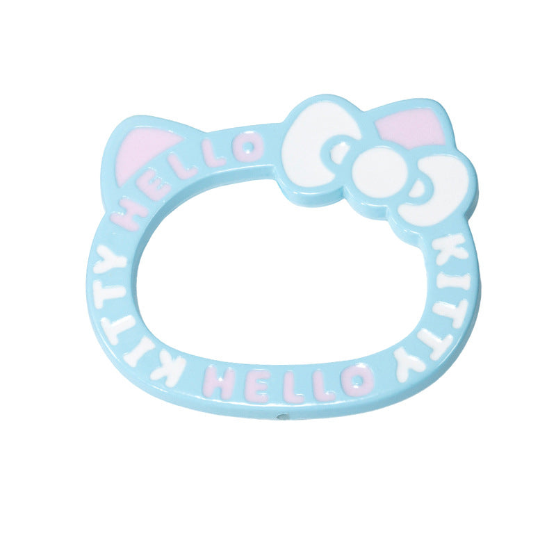 Painted Hello Kitty Acrylic Beads 72mm Colorful Bezel Frame 10pcs 12