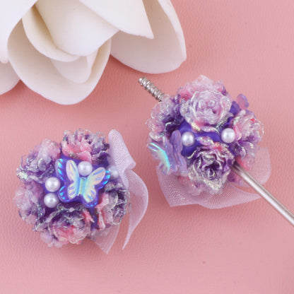Embellished Bubblegum Beads 20mm Bow Floral Pearl Butterfly 10pcs 7