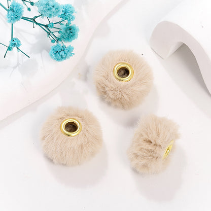 Fabric Fuzzy Abacus Spacer Beads 20mm Large Hole 50pcs 16