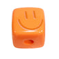 Colorful Smiling Face Acrylic Square Beads 14mm 10pcs 11