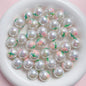 Painted Round Acrylic Beads 16mm Cartoon Hand Painted Imitation Pearl 5pcs 7