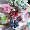 Embellished Bubblegum Beads 20mm Radiant Butterfly Design 5pcs 6