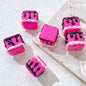 Painted Square Acrylic Beads 2.7mm Hand Drawn Cream Cake Design 11