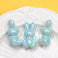 Glow Bunny Acrylic Beads 35mm UV Plating Pastel Colors 10pcs 3