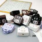 Printed Handbag Acrylic Beads 25mm Whimsical Face Star Design 50pcs 3