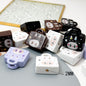 Printed Handbag Acrylic Beads 25mm Whimsical Face Star Design 50pcs 3