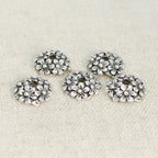 Alloy Flower Bead Caps 12mm Antique Silver Cluster 100pcs