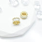 Brass Cubic Zirconia Spacer Beads 9/11mm Crystal-Studded 10pcs 4