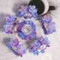 Gradient Flower Resin Barrel Beads 18mm Iridescent Shimmer 5pcs 11