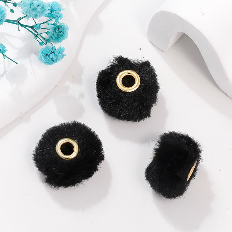 Fabric Fuzzy Abacus Spacer Beads 20mm Large Hole 50pcs 18