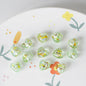 Vintage Japanese Hand Painted Heart Glass Beads 14-15mm 1pc 9