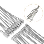 Beadable Cup Charm Wire Stainless Steel Twisted Cable with Screw Clasp 20pcs 3