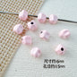 Heart Stone Metal Beads 6mm 9mm Glossy Painted Pastel Colors 50pcs 17