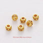 Brass Hollow Zirconia Embedded Spacer Beads 4.5-10mm Vintage 10pcs 4