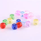Faceted Pony Beads Acrylic 13mm Transparent Large Hole 50pcs 2