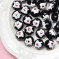Hand-Painted Halloween Pumpkin Ghost Acrylic Beads 16mm 21