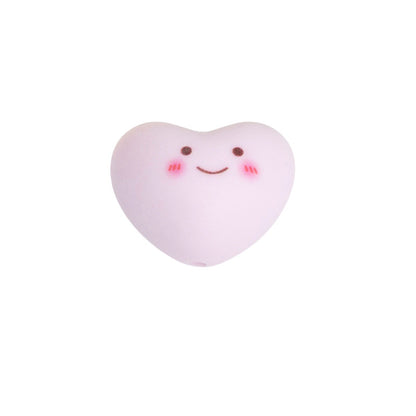 Painted Star and Heart Acrylic Beads 23mm Pastel Matte 50pcs 12