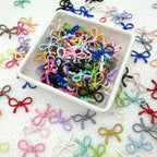 Hollow Bow Metal Beads 13x12mm Glossy Baking Painted Alloy 20pcs 6