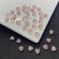 Czech Glass Beads Small Heart 6mm Peach Color 100pcs 18