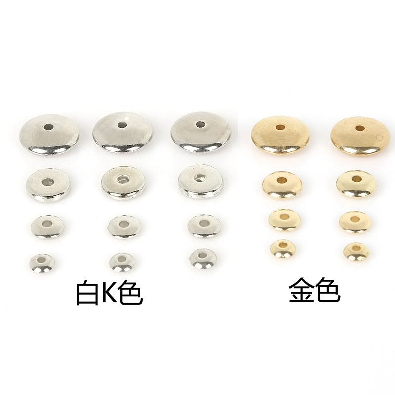 Smooth Flying Saucer Acrylic Beads 6mm 8mm Metallic KC Gold 200pcs 2