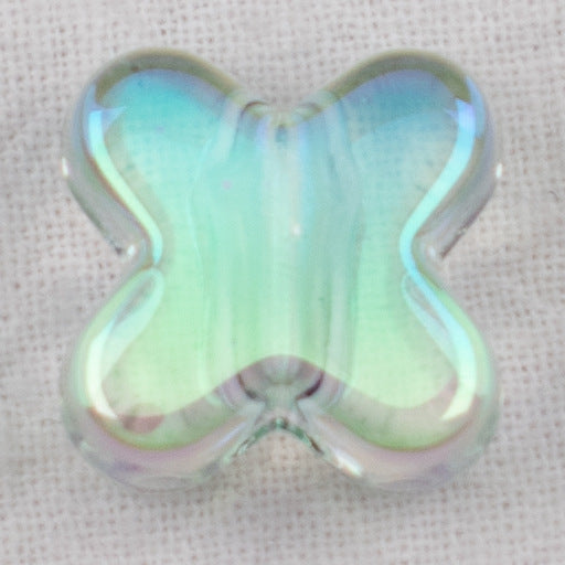 Transparent Clover Acrylic Beads 15x18mm AB Plating Colored 100pcs 10